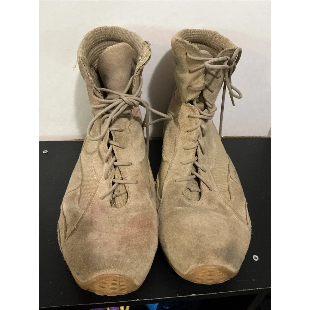 Tactical Research TR303 Mens Combat Boots Tan Desert 13W Leather Lace Up